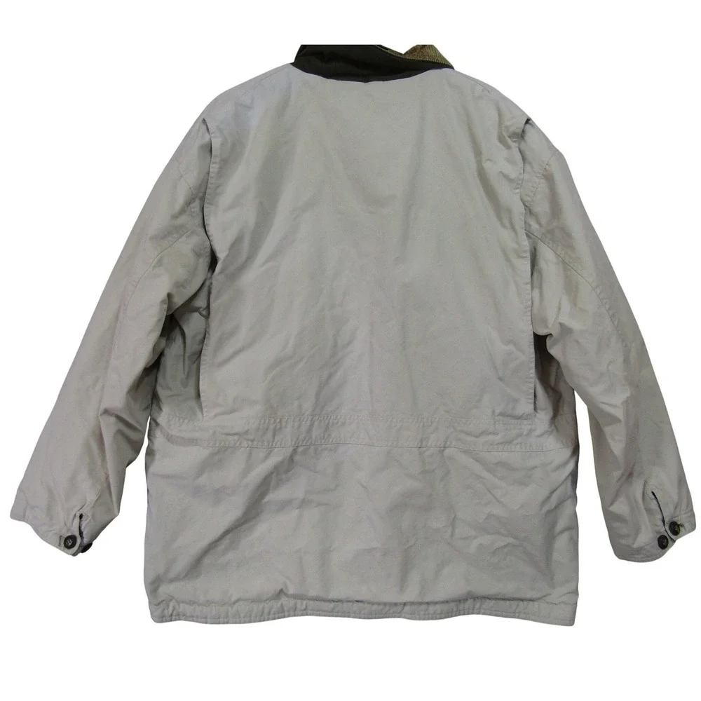 Urban Pipeline Barn Jacket Mens XL Beige Good Canvas Corduroy‎ Plaid Lined Coat
